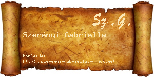 Szerényi Gabriella névjegykártya