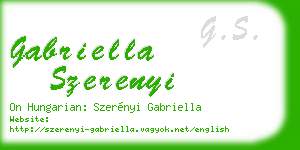 gabriella szerenyi business card