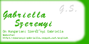 gabriella szerenyi business card